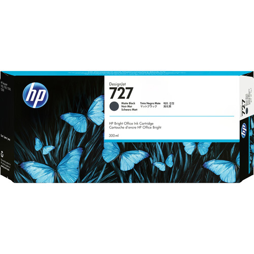 HP 727 Matte Black Designjet Ink Cartridge (300 ml)