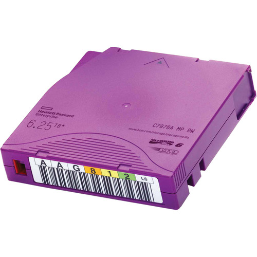 Hewlett Packard Enterprises 6.25TB LTO-6 Ultrium MP RW Custom-Labeled Data Cartridge (20-Pack)