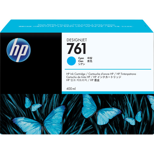 HP 761 Cyan Designjet Ink Cartridge (Dye 400 ml)