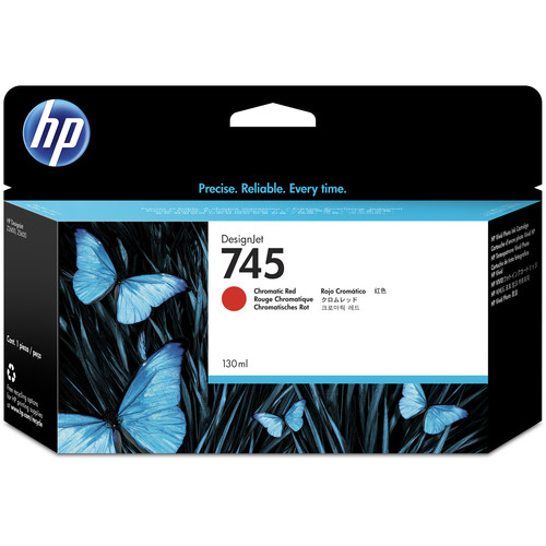 HP 745 DesignJet Chromatic Red Ink Cartridge (130mL)