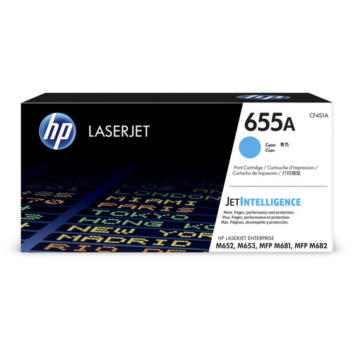 HP 655A LaserJet Enterprise Cyan Toner Cartridge