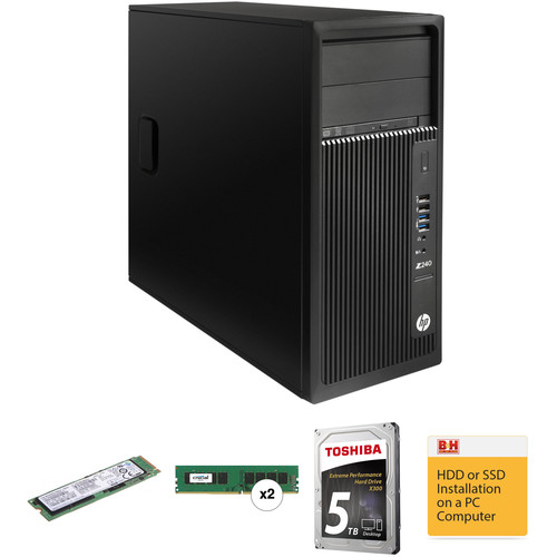 HP HP Z240 Series Tower B&H Custom Workstation B&H Photo