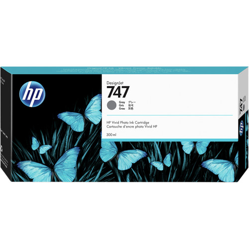 HP 747 DesignJet Gray Ink Cartridge (300mL)