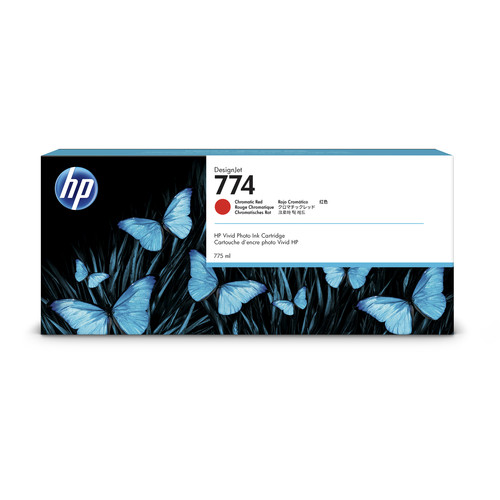 HP 774 Chromatic Red DesignJet Ink Cartridge (775mL)