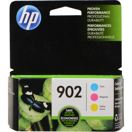 HP 902 Cyan/Magenta/Yellow Ink Cartridge 3-Pack T0A38AN#140 B&H