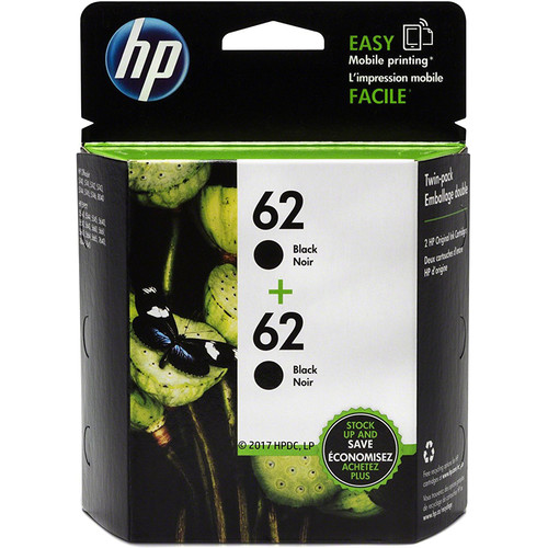 Hp 62 Black Ink Cartridge 2 Pack T0a52an140 Bandh Photo Video 2711