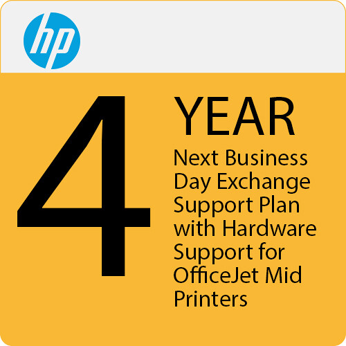 HP 4-Year Next Business Day On-Site Support Plan for OfficeJet Mid Printers