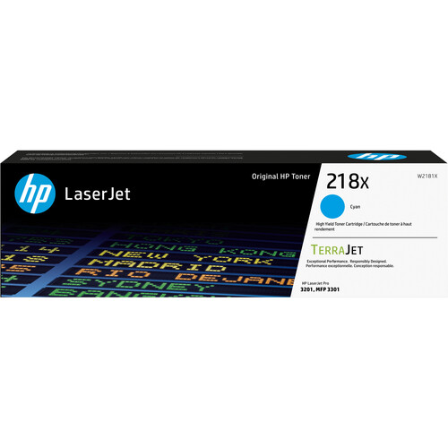 HP 218X High-Yield Cyan LaserJet Toner Cartridge