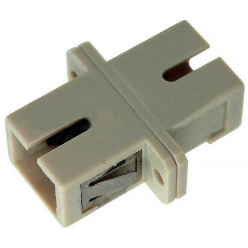 Camplex SC to SC Fiber Adapter Simplex Multi-Mode with Flange (Bronze Sleeve Single)