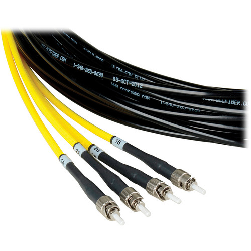 Camplex Four-Channel ST Single-Mode Fiber Tactical Snake Cable (2000')