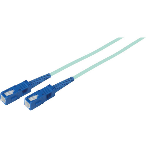 Camplex Premium Bend Tolerant OM3 Multimode Simplex SC to SC Fiber Patch Cable (9.8' Aqua)