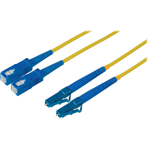 Camplex Duplex LC to Duplex SC Singlemode Fiber Optic Patch Cable (Yellow 3.28')