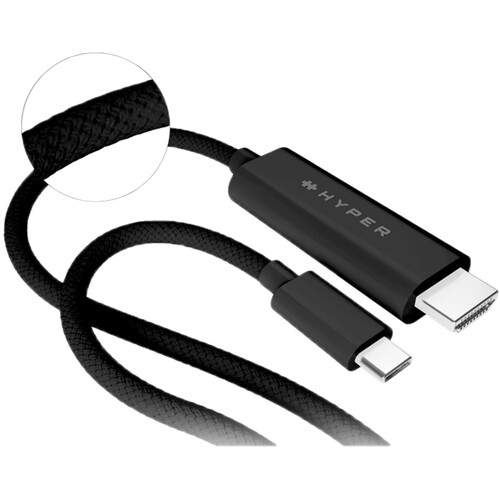 HYPER HyperDrive USB-C to HDMI Adapter Cable (8' Black)