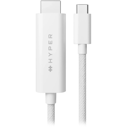HYPER HyperDrive USB-C to HDMI Adapter Cable (8' White)
