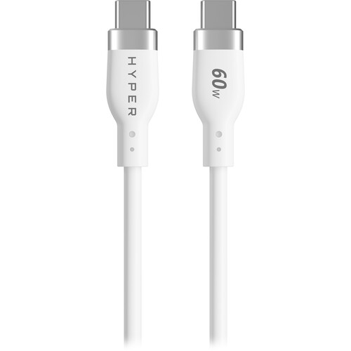 HYPER HyperJuice USB-C Silicone Charging Cable (5' White)