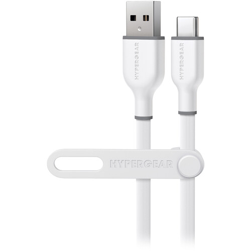 HyperGear FlexiPro USB-A to USB-C Charge & Sync Cable (10' White)