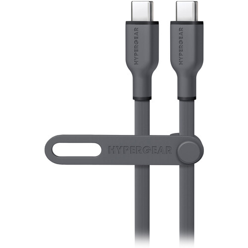 HyperGear Flexi Pro USB-C to USB-C Fast Charge Cable (10' Gray)