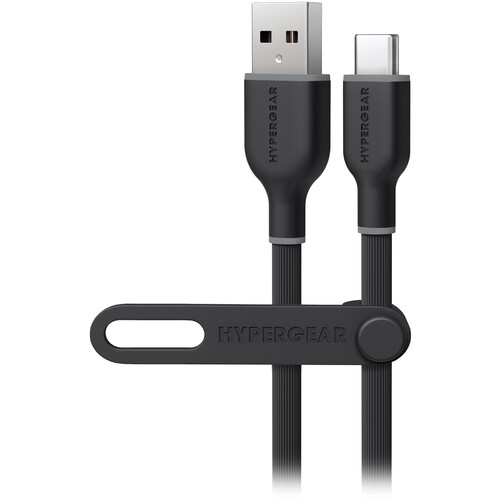 HyperGear FlexiPro USB-A to USB-C Charge & Sync Cable (4' Black)