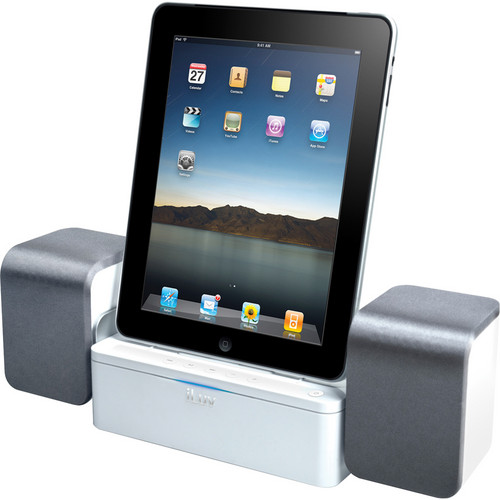 iLuv iMM747 Audio Cube Speaker Dock for iPad, iPhone, IMM747WHT
