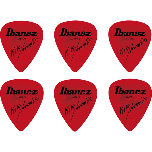 Ibanez Kiko Loureiro Signature 1.2mm Teardrop Guitar Pick (Red 6-Pack)