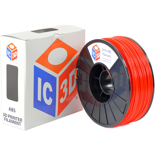 IC3D Industries 3mm ABS Filament (1kg Red)