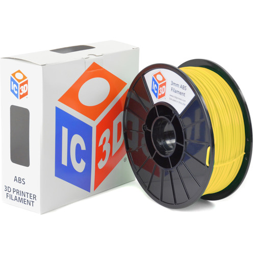 IC3D Industries 3mm ABS Filament (1kg Yellow)