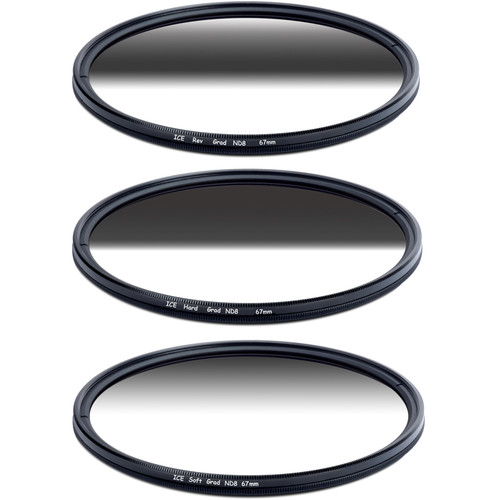 Ice Soft-Edge Graduated Hard-Edge Graduated and Reverse-Graduated Neutral Density Filter Kits (67mm)