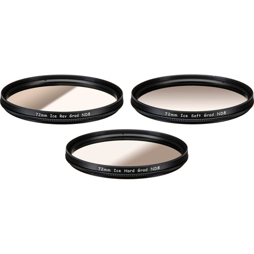 Ice Soft-Edge Graduated Hard-Edge Graduated and Reverse-Graduated Neutral Density Filter Kits (72mm)