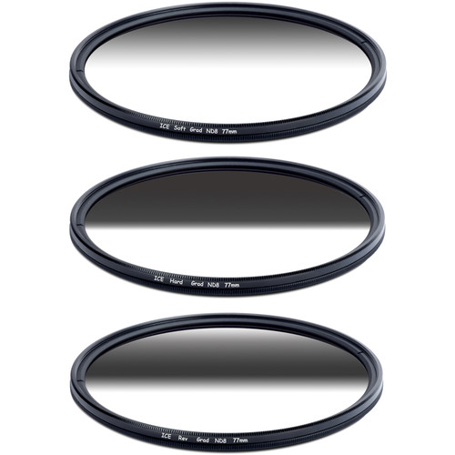 Ice Soft-Edge Graduated Hard-Edge Graduated and Reverse-Graduated Neutral Density Filter Kits (77mm)