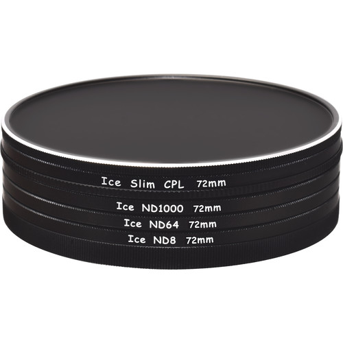 Ice 2-Filter Stack Caps with Slim CPL ND8 ND64 and ND1000 (72mm)