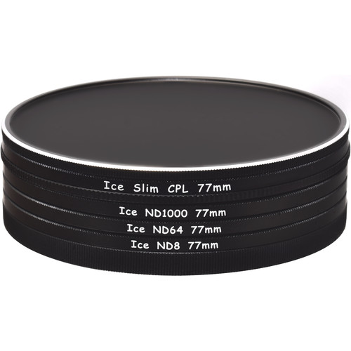 Ice 2-Filter Stack Caps with Slim CPL ND8 ND64 and ND1000 (77mm)