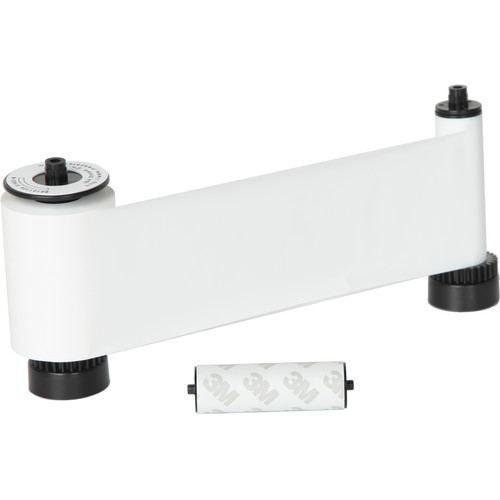 IDP SIADC-P-W Resin White Ribbon with Disposable Cleaning Roller for SMART-30S/SMART-50 Printers (1200 Cards/Roll)