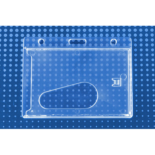 IDP Economy Crystal Clear Horizontal Badge Holder Side Loaded Card Dispenser (50-Pack)