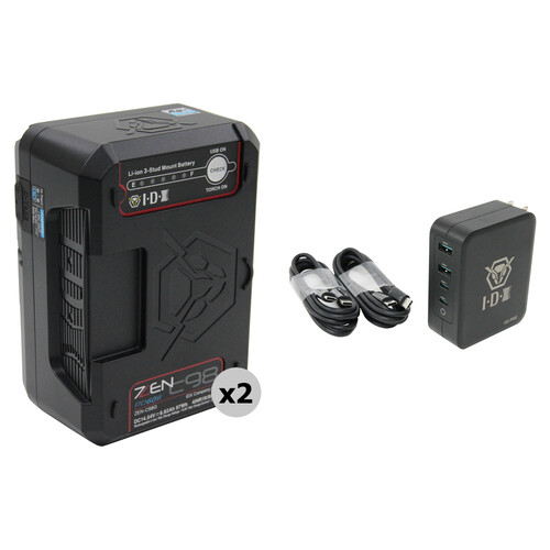 IDX System Technology ZEN-C98G Kit with 2 Batteries and UC-PD2 Charger (97Wh Gold Mount)