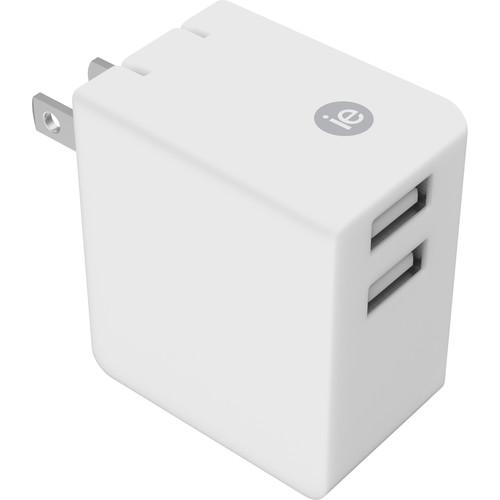 iEssentials 3.4A Dual Port USB TypeA Wall Charger IENAC32AWT