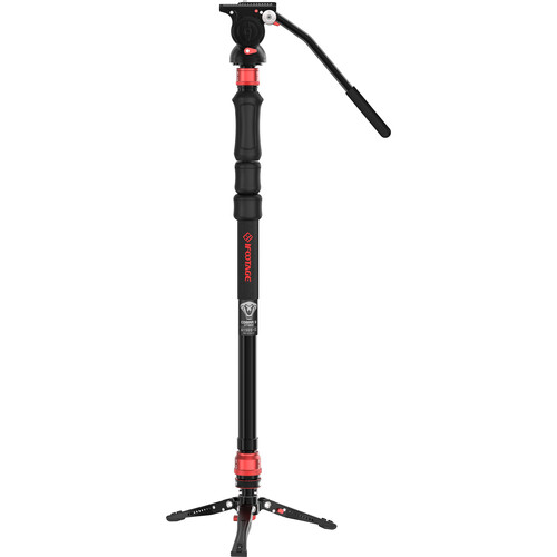 iFootage Cobra 3 Strike Aluminum Monopod with Low Profile Minipod Base&nbspand K5S Fluid Head