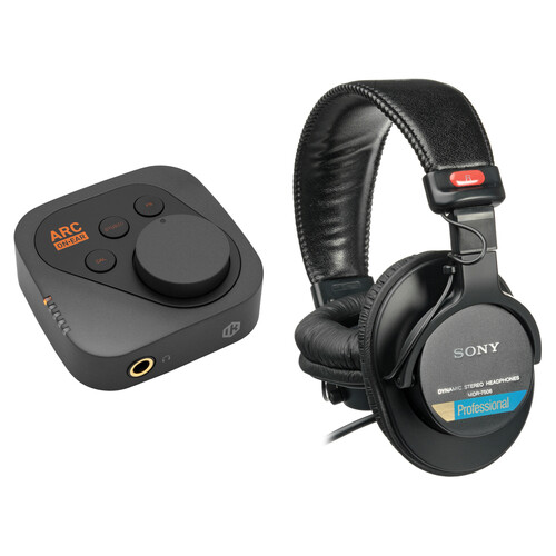 IK Multimedia ARC ON EAR Headphone Amplifier and DAC with MDR-7506 Headphones Kit