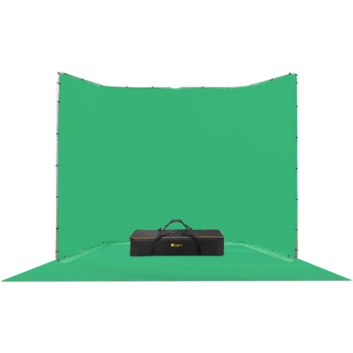ikan Portable Panoramic Chroma-Key Backdrop with Ground Cloth (Chroma-Key Green 13.1 x 7.8')