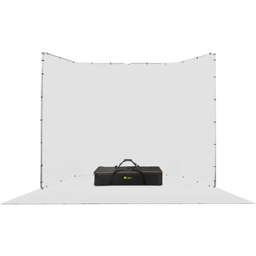 ikan Portable Panoramic Backdrop with Ground Cloth (White 13.1 x 7.8')