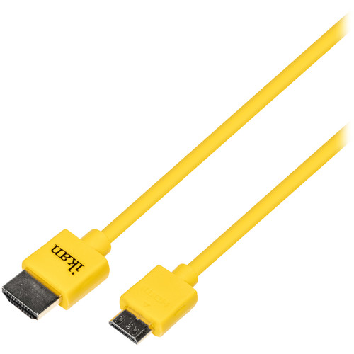 ikan Slim High-Speed Mini-HDMI to HDMI Cable (Yellow 3')