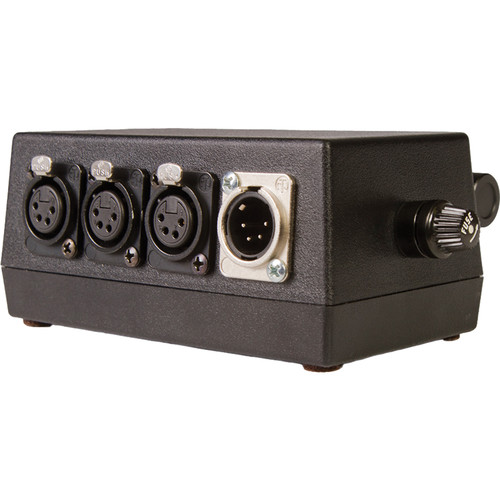 Ikan KPDM-100QR 4 Output Power Distribution Module with Quick Snap Rail Mount (Black)