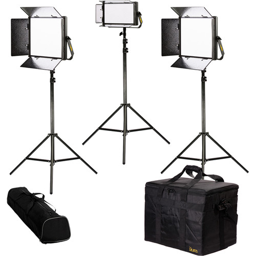 ikan Lyra Bi-Color 3-Point LED Soft Panel Light Kit with 2 x LB10 and 1 x LB5