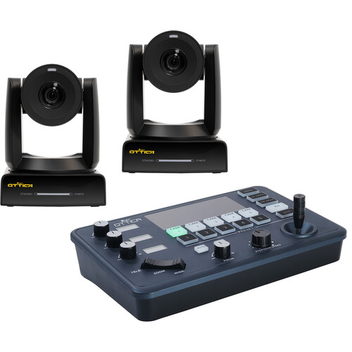 ikan OTTICA 2 x NDI HX3 4K 30x PTZ Cameras and Controller Bundle