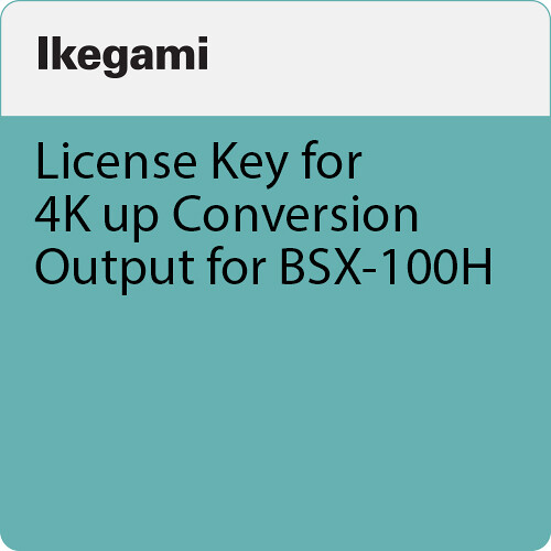 Ikegami License Key for 4K up Conversion Output for BSX-100H