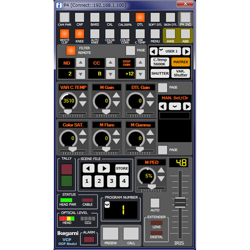 Ikegami Virtual Control Panel (Premier)