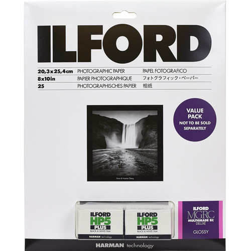 Ilford MULTIGRADE RC Deluxe Paper and HP5 Plus Value Pack (Glossy 8 x 10