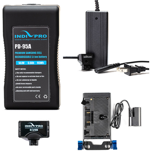 IndiPRO Tools Compact 95Wh Battery Kit for BMPCC 4K/6K (Gold Mount)