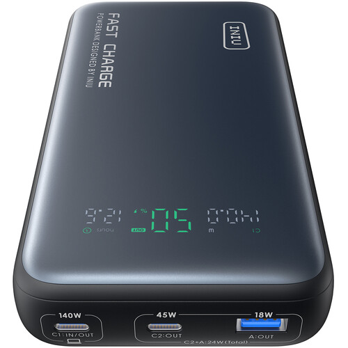 INIU Leopard Power 140 USB-C Power Bank with LED Display (25000mAh)