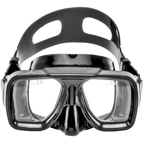Innovative Scuba Concepts Double Lens Reef Mask (Adult Black/Clear)