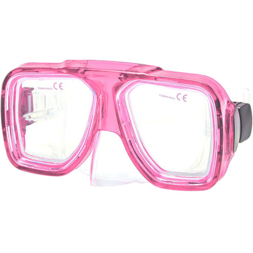 Innovative Scuba Concepts Double Lens Reef Mask (Adult Translucent Pink/Clear)